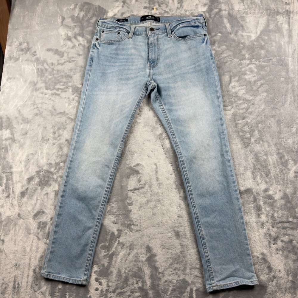 Hollister Epic Flex Skinny Jeans Mens 31x30 Light Wash Denim Blue